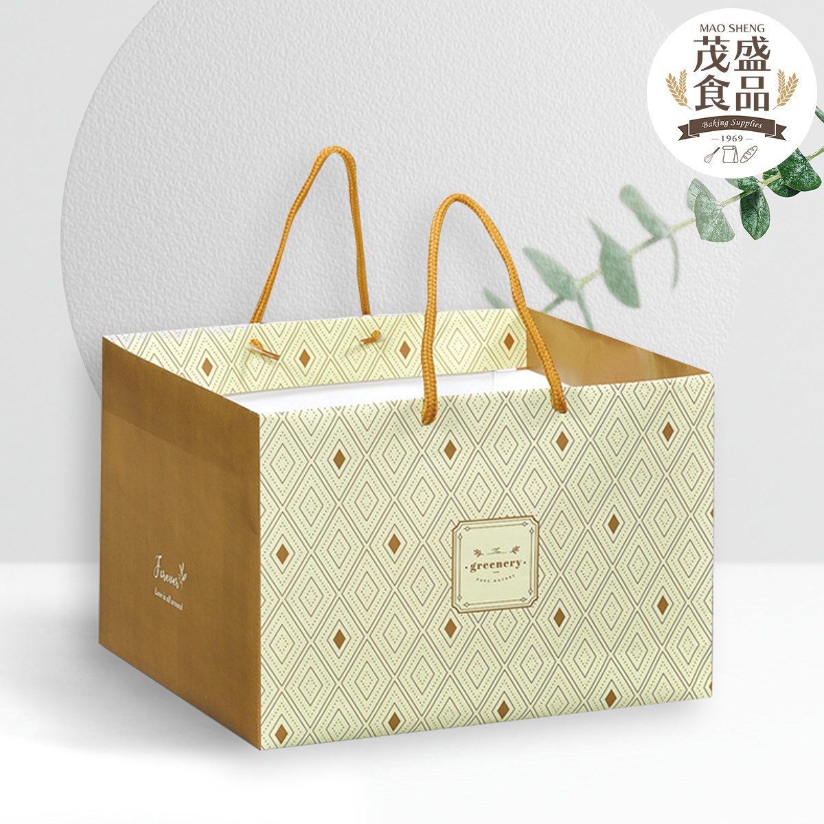 燙金緞帶禮盒 (單層 / 雙層) 綠茵