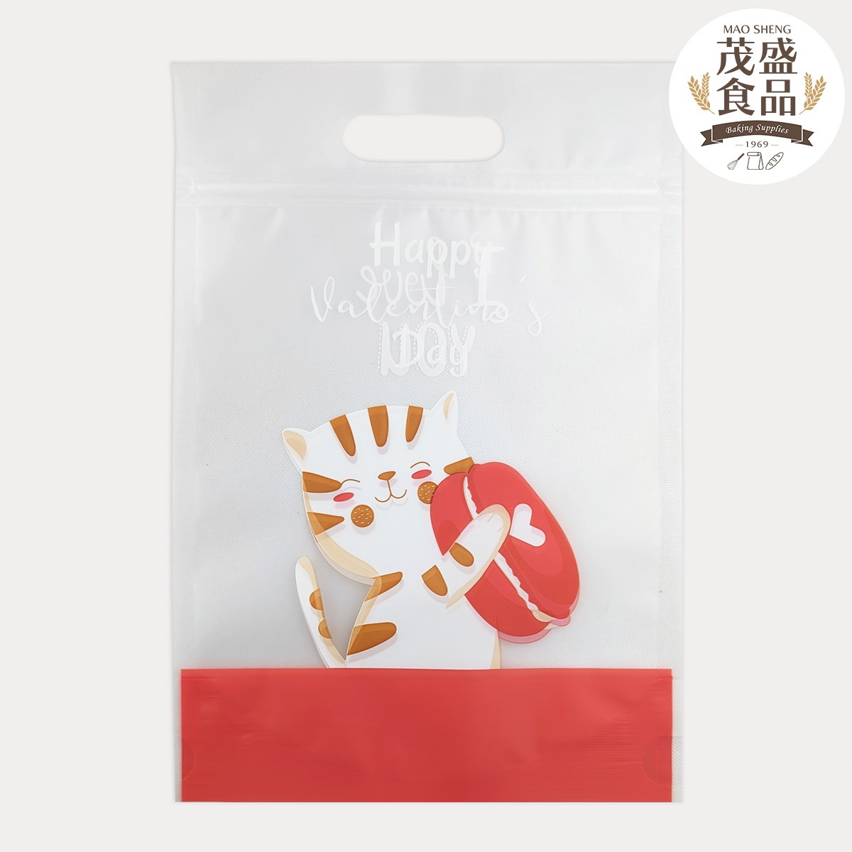 手提立體夾鏈袋 招財貓 霧面 2款混搭 (六兩)