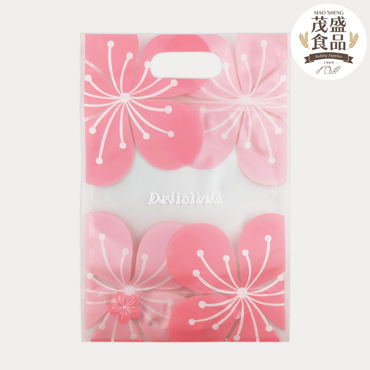手提立體夾鏈袋 櫻花 (六兩)