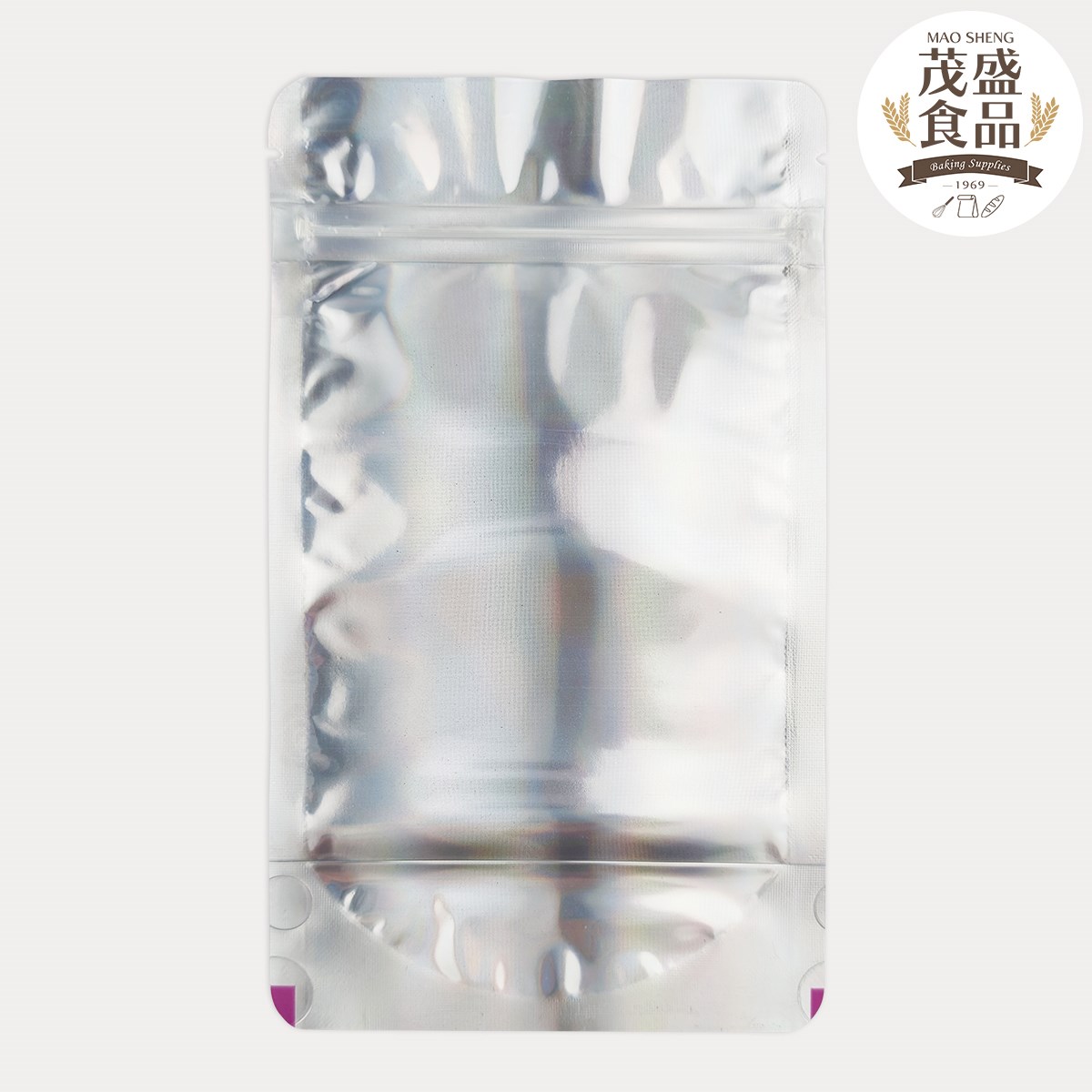 鐳射鋁箔 立體夾鏈袋 紫玫瑰 ( 四兩 / 半斤 )
