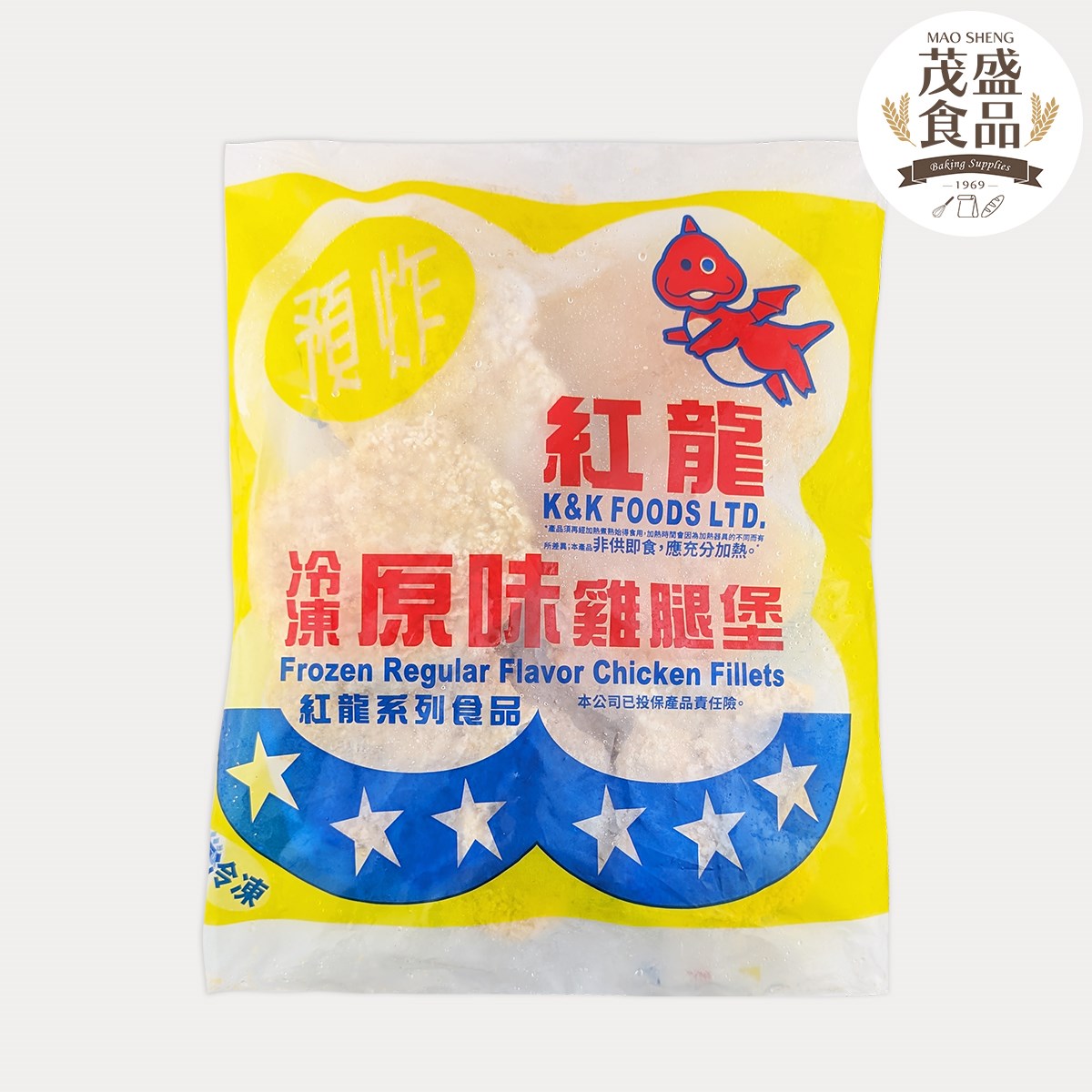 【紅龍】冷凍預炸雞腿堡 1kg (原味 / 辣味)
