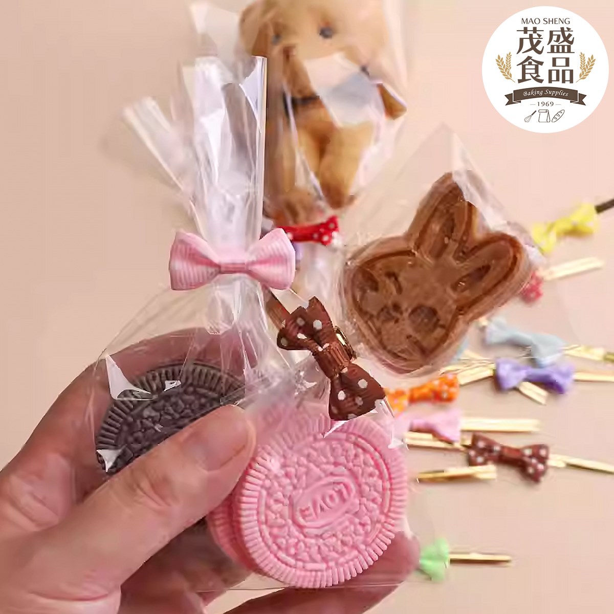 金色鐵絲 彩色金條 蝴蝶結 封口帶 (25入/包)
