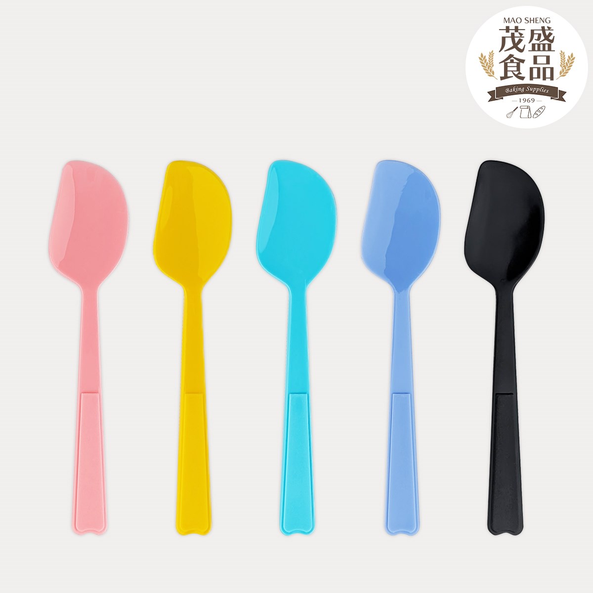 彩色湯匙 100入 ( 粉/黃/天藍/靛藍/黑 )