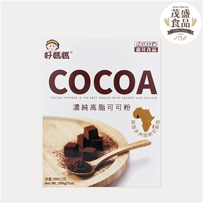 【惠昇】好媽媽 濃純高脂無糖可可粉 15g 200g