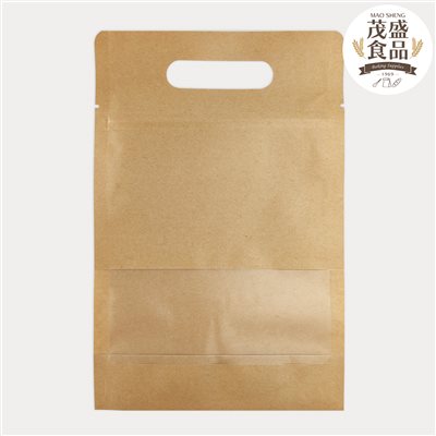 手提開窗牛皮夾鏈袋 (半斤)