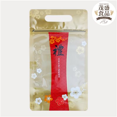 手提立體夾鏈袋 金色禮袋 ( 半斤 / 一斤 / 一斤半 )