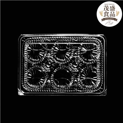 六粒綠豆椪盒 [凸底] 塑膠盒 (5入 / 50入) 