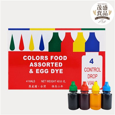 四色水 食用色素 10g*4 (紅/黃/綠/藍)