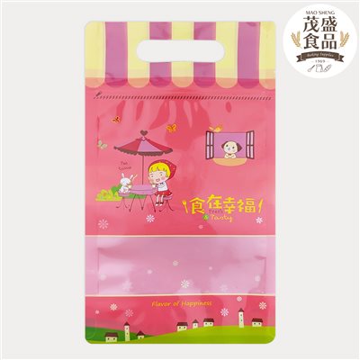 牛軋糖手提立體夾鏈袋 小紅帽 食在幸福 (半斤) 50入