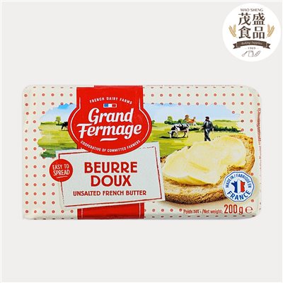 法國 Grand Fermage 無鹽發酵奶油 200g