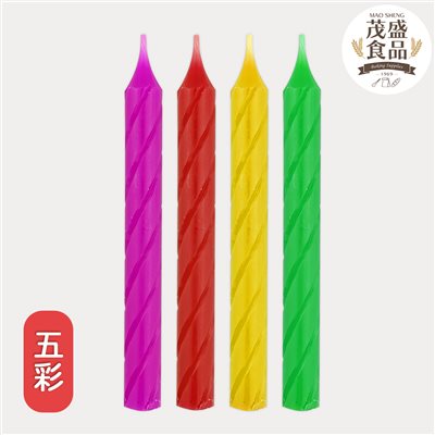 傳統蠟燭 螺紋型蠟燭 五彩 2kg (大/小)